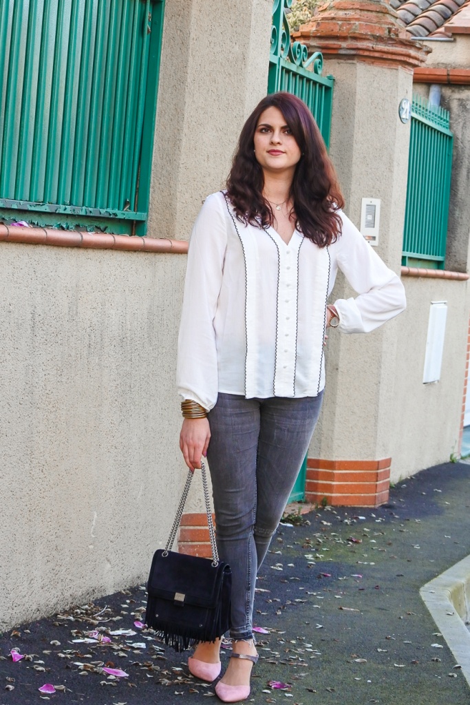 look chemise blanche