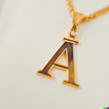 collier en or avec la lettre A